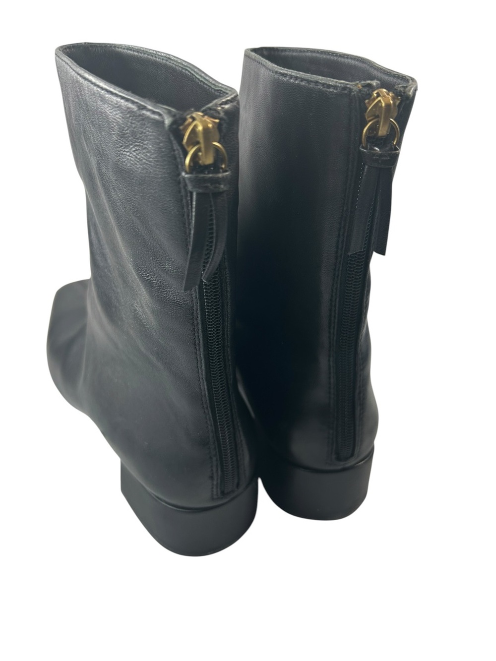 J. Crew Roxie center seam ankle boots leather BA736 Black Size 11 - Picture 5 of 8